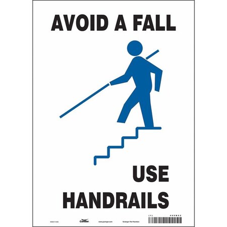 Condor Safety Sign, 14 in Height, 10 in Width, Vinyl, Vertical Rectangle, English, 469M62 469M62