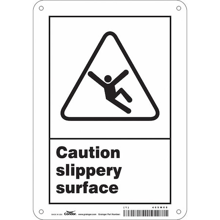 Condor Safety Sign, 10 in Height, 7 in Width, Aluminum, Horizontal Rectangle, English, 469M68 469M68