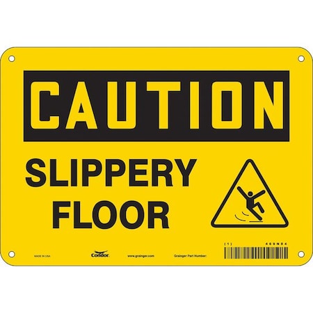 Condor Safety Sign, 7 in Height, 10 in Width, Polyethylene, Vertical Rectangle, English, 469N84 469N84