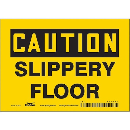 Condor Safety Sign, 5 in Height, 7 in Width, Vinyl, Horizontal Rectangle, English, 469N94 469N94