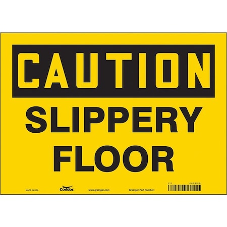 Condor Safety Sign, 10 in Height, 14 in Width, Vinyl, Horizontal Rectangle, English, 469N96 469N96