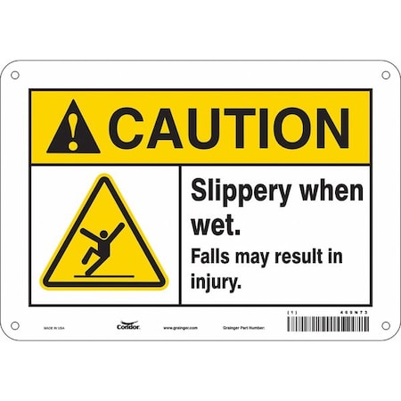 Condor Safety Sign, 7 in Height, 10 in Width, Aluminum, Vertical Rectangle, English, 469N73 469N73
