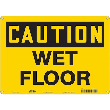 Condor Safety Sign, 10 in Height, 14 in Width, Aluminum, Horizontal Rectangle, English, 469N01 469N01
