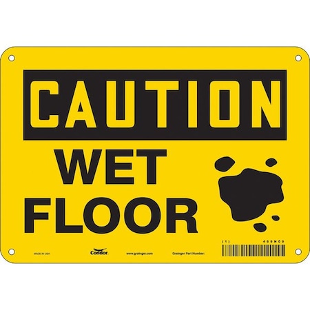 Condor Safety Sign, 7 in Height, 10 in Width, Polyethylene, Vertical Rectangle, English, 469N09 469N09