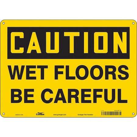 Condor Safety Sign, 10 in Height, 14 in Width, Aluminum, Horizontal Rectangle, English, 469N14 469N14