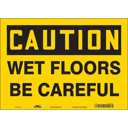 Condor Safety Sign, 10 in Height, 14 in Width, Vinyl, Horizontal Rectangle, English, 469N19 469N19