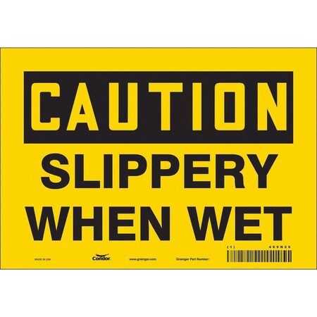 Condor Safety Sign, 7 in Height, 10 in Width, Vinyl, Vertical Rectangle, English, 469N26 469N26