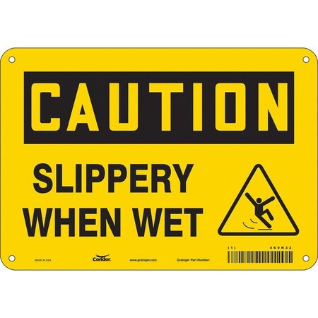 Condor Safety Sign, 7 in Height, 10 in Width, Polyethylene, Vertical Rectangle, English, 469N32 469N32