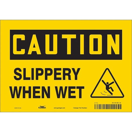 Condor Safety Sign, 7 in Height, 10 in Width, Vinyl, Vertical Rectangle, English, 469N34 469N34