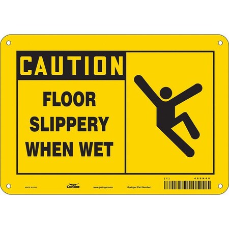 Condor Safety Sign, 7 in Height, 10 in Width, Polyethylene, Vertical Rectangle, English, 469N48 469N48
