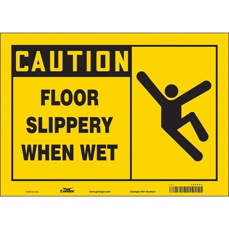 Condor Safety Sign, 10 in Height, 14 in Width, Vinyl, Horizontal Rectangle, English, 469N52 469N52