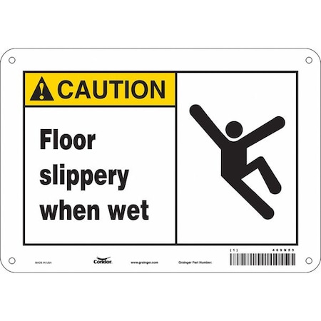 Condor Safety Sign, 7 in Height, 10 in Width, Aluminum, Vertical Rectangle, English, 469N53 469N53