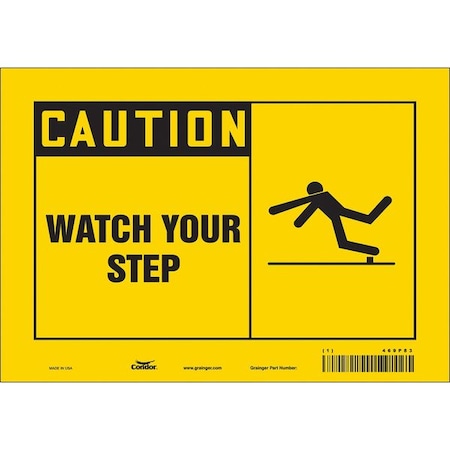 Condor Safety Sign, 7 in Height, 10 in Width, Vinyl, Vertical Rectangle, English, 469P83 469P83