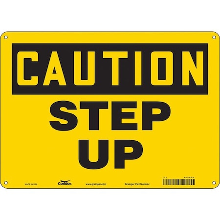 Condor Safety Sign, 10 in Height, 14 in Width, Polyethylene, Horizontal Rectangle, English, 469P94 469P94