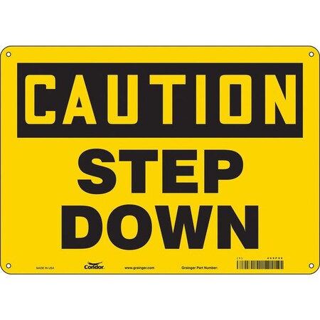 Condor Safety Sign, 10 in Height, 14 in Width, Aluminum, Horizontal Rectangle, English, 469P98 469P98