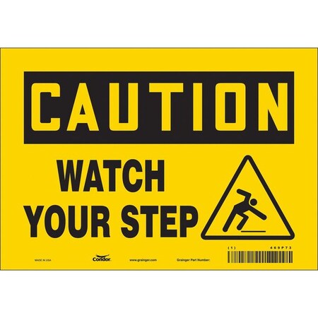 Condor Safety Sign, 7 in Height, 10 in Width, Vinyl, Vertical Rectangle, English, 469P73 469P73