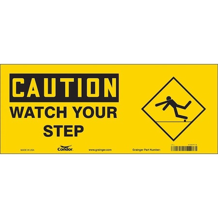 Condor Safety Sign, 7 in H, 17 in W, Vinyl, Vertical Rectangle, English, 469P78 469P78