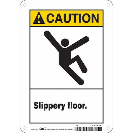 Condor Safety Sign, 10 in Height, 7 in Width, Aluminum, Horizontal Rectangle, English, 469P14 469P14