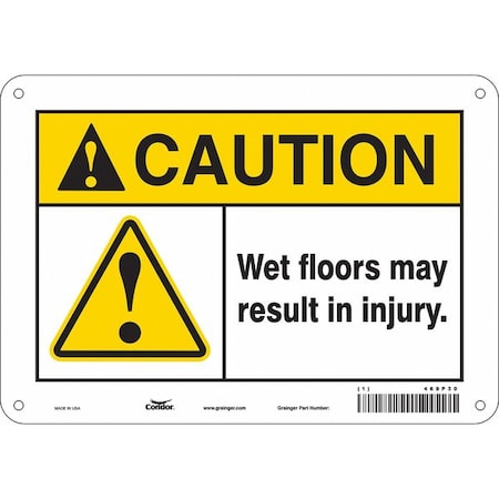 Condor Safety Sign, 7 in Height, 10 in Width, Polyethylene, Vertical Rectangle, English, 469P30 469P30