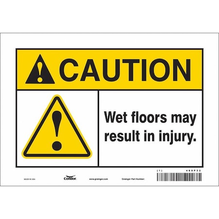 Condor Safety Sign, 7 in Height, 10 in Width, Vinyl, Vertical Rectangle, English, 469P32 469P32