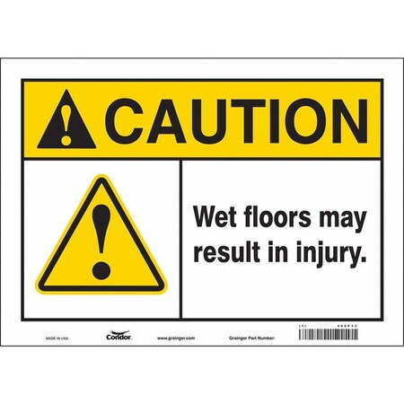 Condor Safety Sign, 10 in Height, 14 in Width, Vinyl, Horizontal Rectangle, English, 469P33 469P33