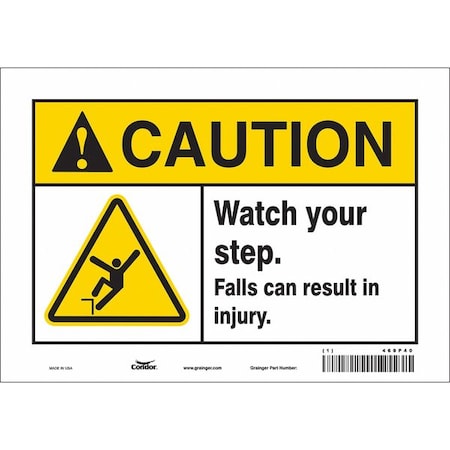 Condor Safety Sign, 7 in Height, 10 in Width, Vinyl, Vertical Rectangle, English, 469P40 469P40