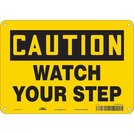 Condor Safety Sign, 7 in Height, 10 in Width, Aluminum, Vertical Rectangle, English, 469P46 469P46