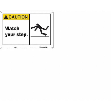 Condor Safety Sign, 10 in Height, 14 in Width, Polyethylene, Horizontal Rectangle, English, 469P58 469P58