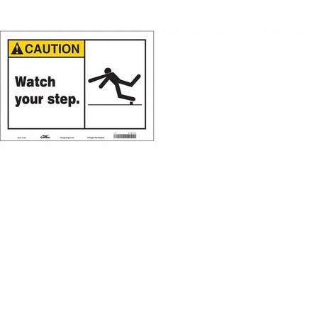 Condor Safety Sign, 10 in Height, 14 in Width, Vinyl, Horizontal Rectangle, English, 469P60 469P60