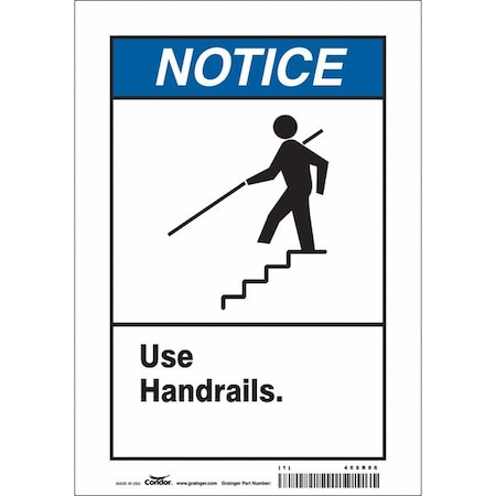Condor Safety Sign, 10 in Height, 7 in Width, Vinyl, Horizontal Rectangle, English, 469R86 469R86