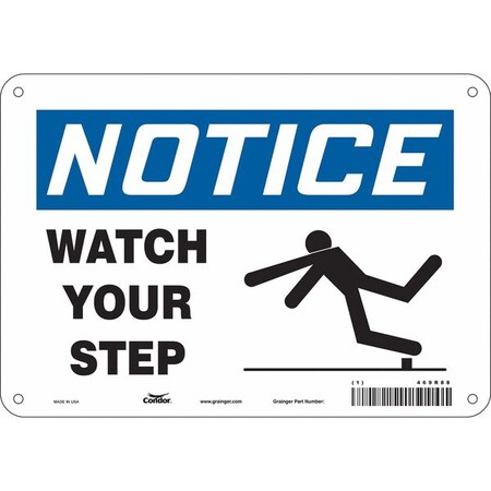 Condor Safety Sign, 7 in Height, 10 in Width, Aluminum, Vertical Rectangle, English, 469R88 469R88