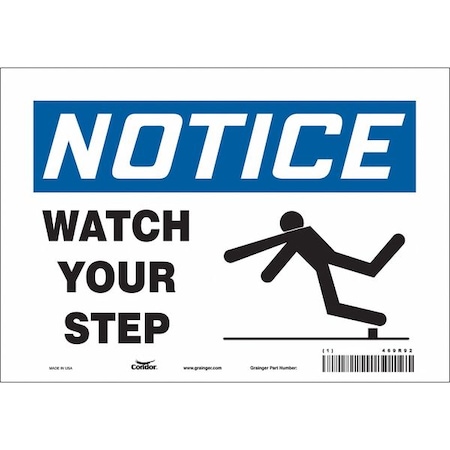 Condor Safety Sign, 7 in Height, 10 in Width, Vinyl, Vertical Rectangle, English, 469R92 469R92