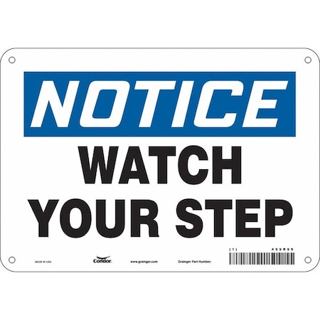 Condor Safety Sign, 7 in Height, 10 in Width, Polyethylene, Vertical Rectangle, English, 469R96 469R96