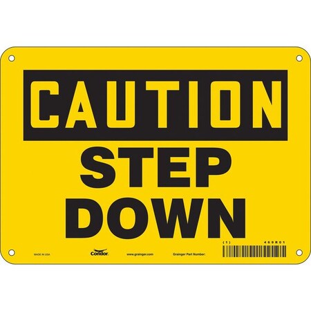 Condor Safety Sign, 7 in Height, 10 in Width, Polyethylene, Vertical Rectangle, English, 469R01 469R01