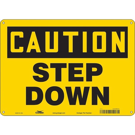 Condor Safety Sign, 10 in Height, 14 in Width, Polyethylene, Horizontal Rectangle, English, 469R02 469R02
