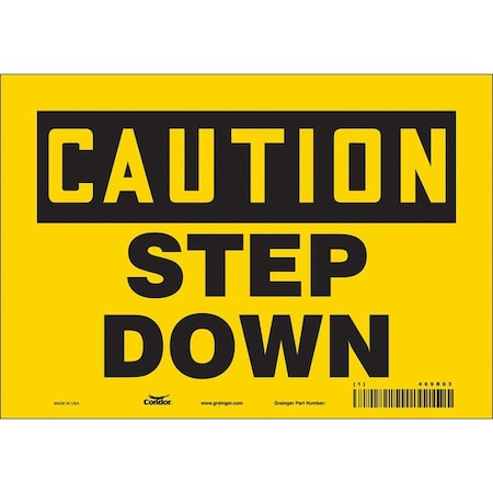 Condor Safety Sign, 7 in Height, 10 in Width, Vinyl, Vertical Rectangle, English, 469R03 469R03