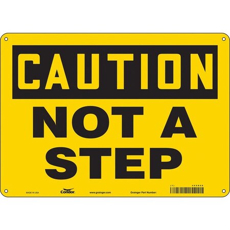 Condor Safety Sign, 10 in Height, 14 in Width, Polyethylene, Horizontal Rectangle, English, 469R08 469R08