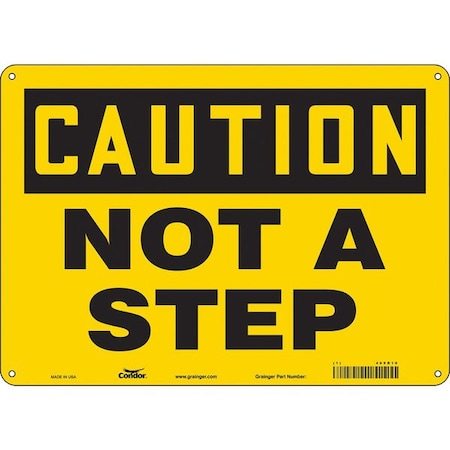 Condor Safety Sign, 10 in Height, 14 in Width, Vinyl, Horizontal Rectangle, English, 469R10 469R10