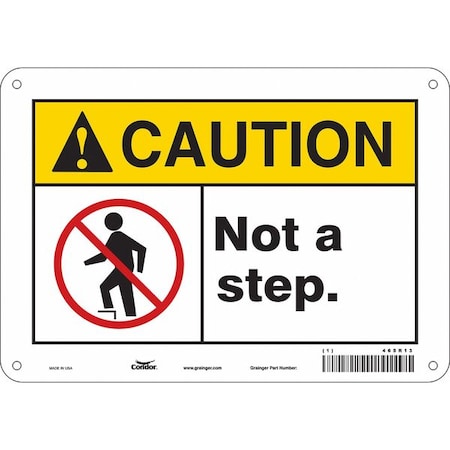 Condor Safety Sign, 7 in Height, 10 in Width, Polyethylene, Vertical Rectangle, English, 469R13 469R13