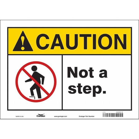 Condor Safety Sign, 10 in Height, 14 in Width, Vinyl, Horizontal Rectangle, English, 469R16 469R16