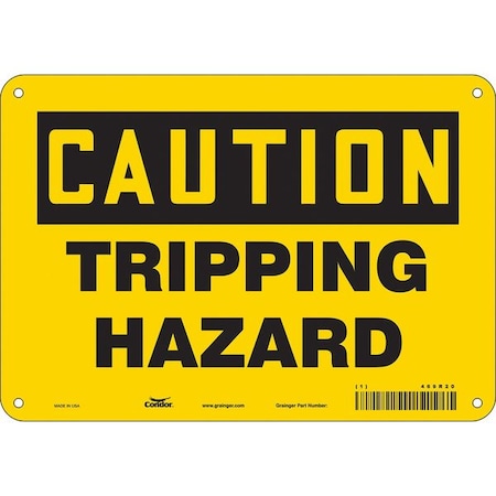 Condor Safety Sign, 7 in Height, 10 in Width, Polyethylene, Vertical Rectangle, English, 469R20 469R20