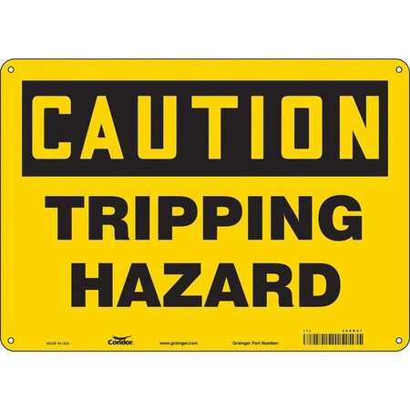 Condor Safety Sign, 10 in Height, 14 in Width, Polyethylene, Horizontal Rectangle, English, 469R21 469R21