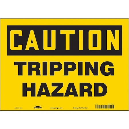 Condor Safety Sign, 10 in Height, 14 in Width, Vinyl, Horizontal Rectangle, English, 469R23 469R23