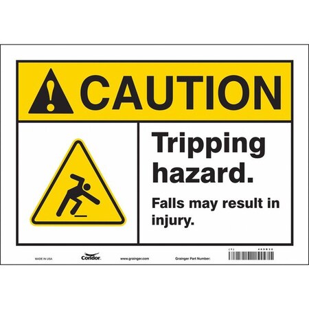 Condor Safety Sign, 10 in Height, 14 in Width, Vinyl, Horizontal Rectangle, English, 469R30 469R30