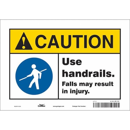 Condor Safety Sign, 7 in Height, 10 in Width, Vinyl, Vertical Rectangle, English, 469R50 469R50
