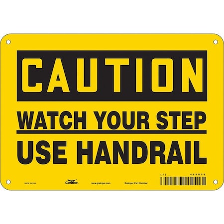 Condor Safety Sign, 7 in Height, 10 in Width, Aluminum, Vertical Rectangle, English, 469R58 469R58