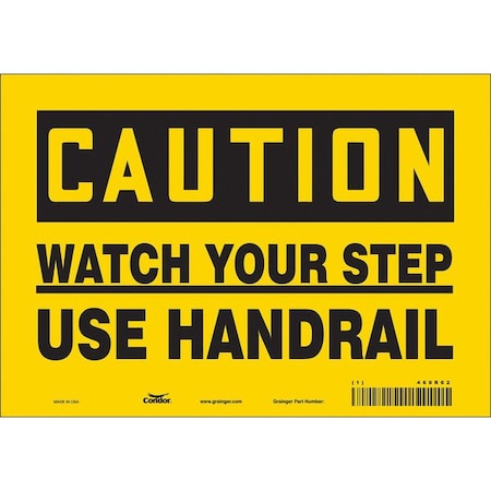 Condor Safety Sign, 7 in Height, 10 in Width, Vinyl, Vertical Rectangle, English, 469R62 469R62