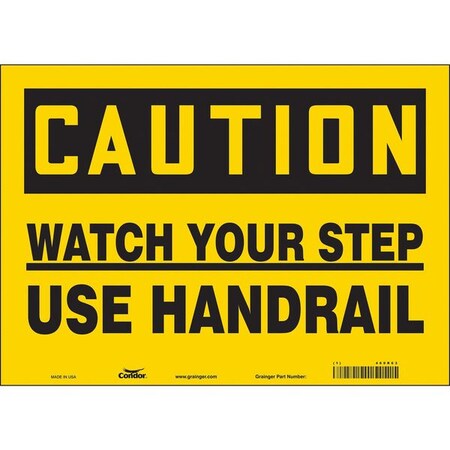 Condor Safety Sign, 10 in Height, 14 in Width, Vinyl, Horizontal Rectangle, English, 469R63 469R63