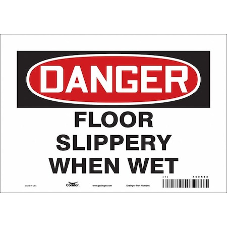 Condor Safety Sign, 7 in Height, 10 in Width, Vinyl, Vertical Rectangle, English, 469R68 469R68