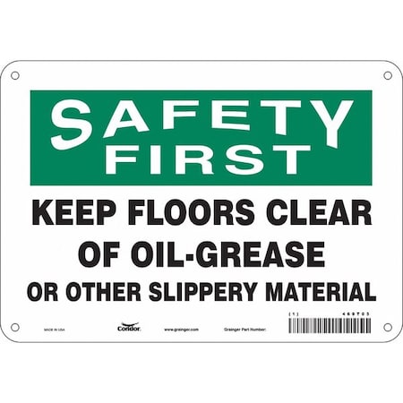 Condor Safety Sign, 7 in Height, 10 in Width, Polyethylene, Vertical Rectangle, English, 469T03 469T03